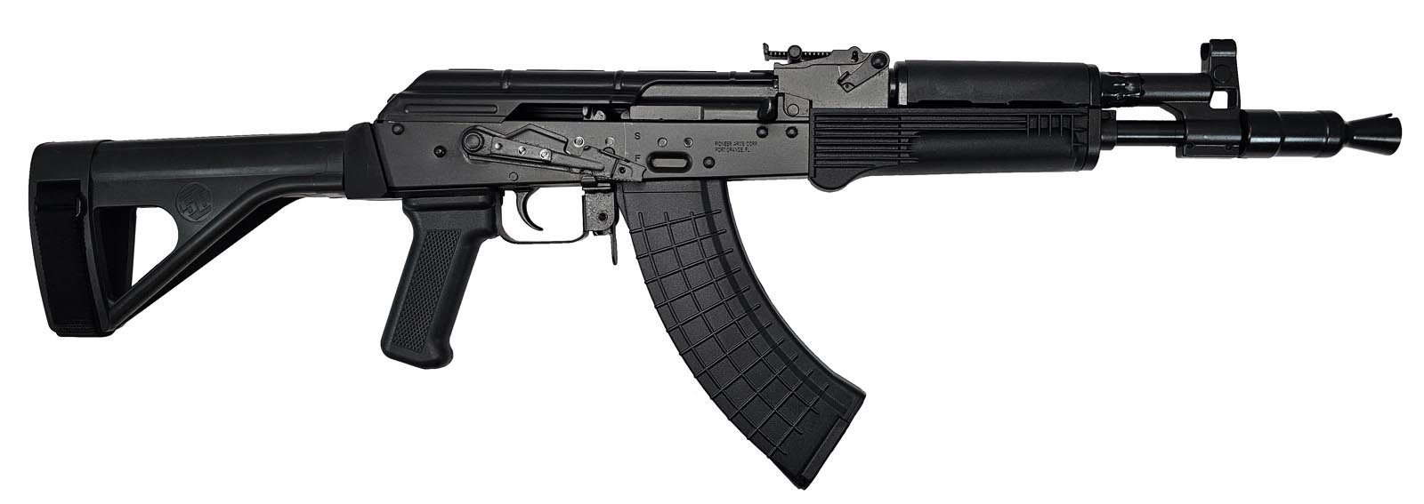 Pioneer Arms Polymer Hellpup 7.62x39 AK Pistol with SB Tactical SOB47 Pistol Brace Polymer Hellpup SOB47 - Pioneer Arms 7.62x39 AK pistol